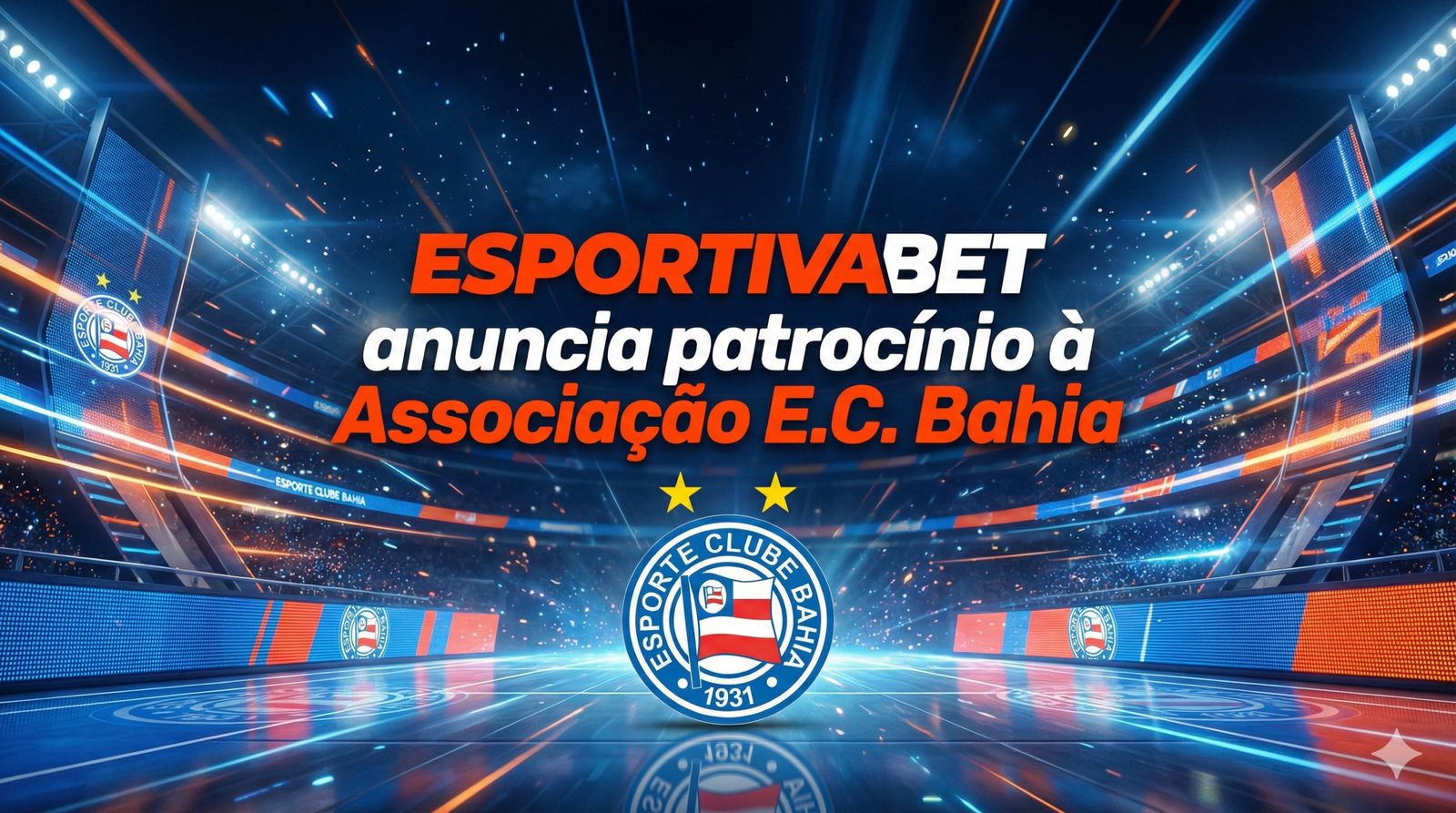 EsportivaBet anuncia patrocínio à Associação E.C. Bahia 2026